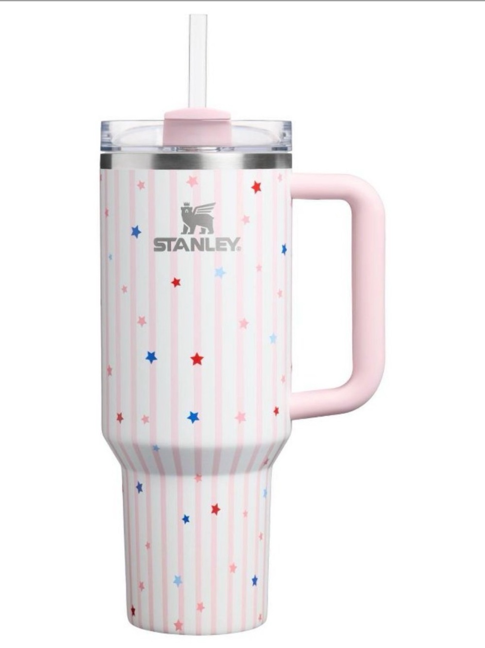 Brand New in Box Stanley x Target Pink Starry Stripes 40oz. Flowstate Quencher